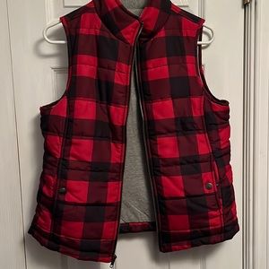 Natural Reflections buffalo checkered plaid vest - size Small